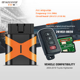 Extra-Partss OBD DIY Programmer and Smart Remote Car Key Bundles for Toyota HYQ14FBA 281451-2110 AG Board fits Highlander 2014 2015 2016 2017 2018 2019