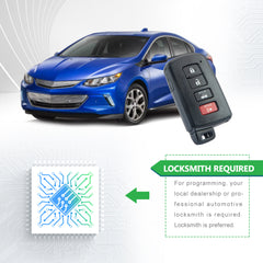 Lots of 10 Smart Car Key Fob Replacement for Toyota Camry Corolla Avalon fits 2014 2015 2016 2017 Proximity 4 Button Remote HYQ14FBA 89904-06140 0020 'G' Board