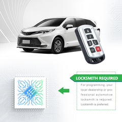 Lots of 5 Smart Car Key Fob Replacement for Toyota Sienna fits 2011 2012 2013 2014 2015 2016 2017 2018 2019 Proximity 6 Button Remote HYQ14ADR 5691 Board 89904-08010