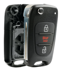 fits 2012-2014 Kia Rio / 2010-2013 Kia Soul Flip Key Fob Remote Case Shell (NYOSEKSAM11ATX), Set of 2
