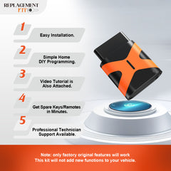 Extra-Partss OBD Programmer and Remote Car Key Fob Replacement for Hyundai TQ8-RKE-3F04 315Mhz Santa Fe 2013 2014 2015 2016 Side Groove Blade