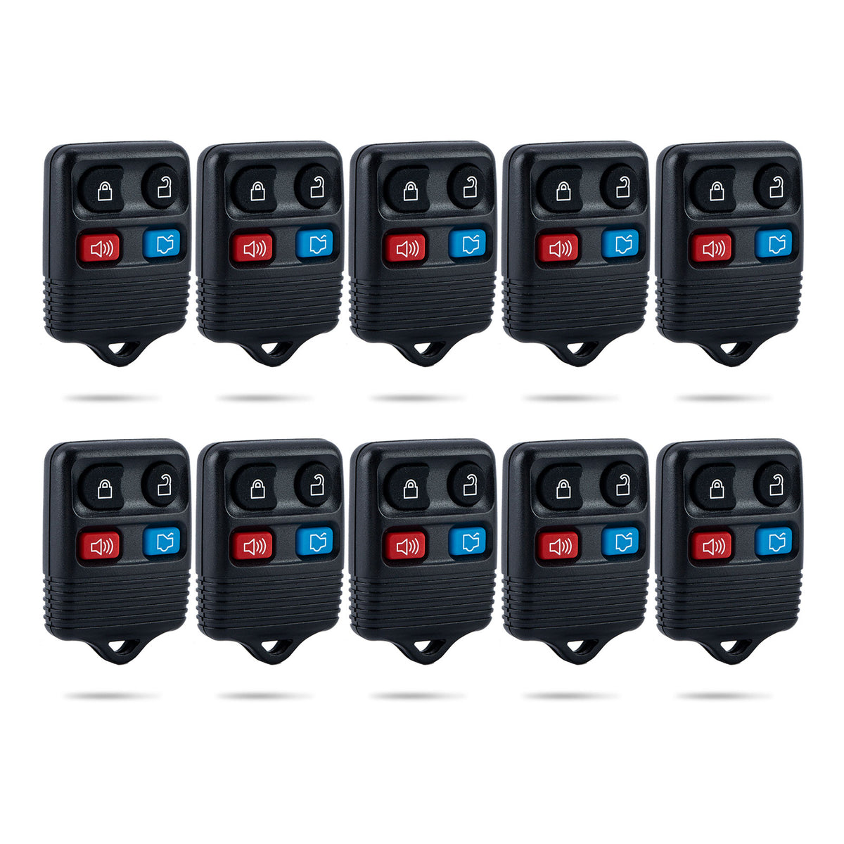 Lots of 10 Car Remote Fob Replacement for CWTWB1U212 fits 1999-2014 Ford Mustang 4 Button