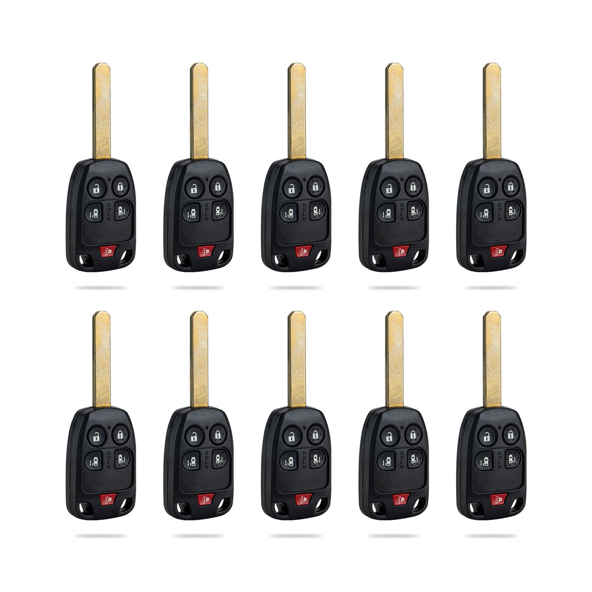 Lots of 10 Remote Car Key Fob Replacement for Honda N5F-A04TAA fits 2011 2012 2013 2014 Odyssey 5 Button