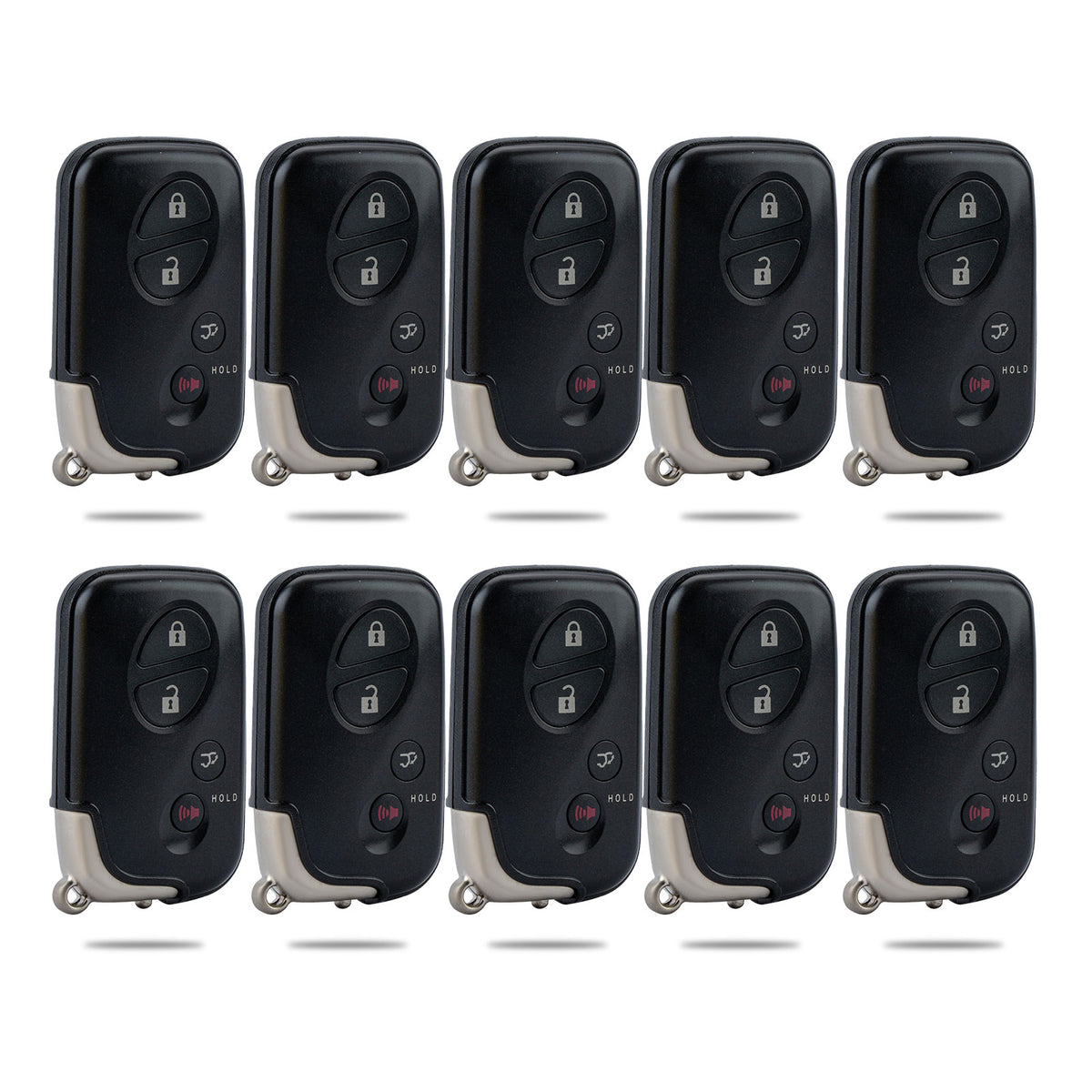 Lots of 10 Smart Car Key Fob Replacement for Lexus RX350 RX450H GX460 CT200H fits 2010 2011 2012 2013 2014 2015 Proximity 4 Button Remote HYQ14ACX 271451-5290