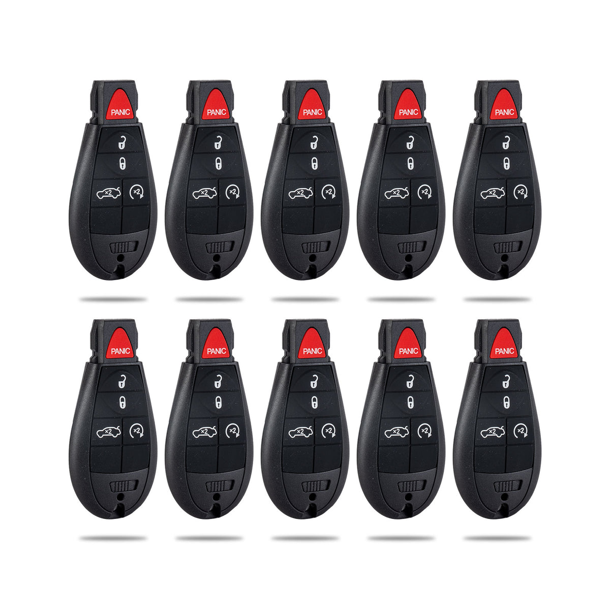 Lots of 10 Extra-Partss Remote Car Key Fob Replacement for Dodge IYZ-C01C or M3N5WY783X fits 2008 2009 2010 2011 2012 2013 Durango 5 Button