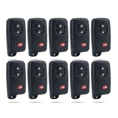 Lots of 10 Smart Car Key Fob Replacement for Toyota 4Runner Prius C V Venza 3 Button Proximity Remote HYQ14ACX 271451-5290 Board