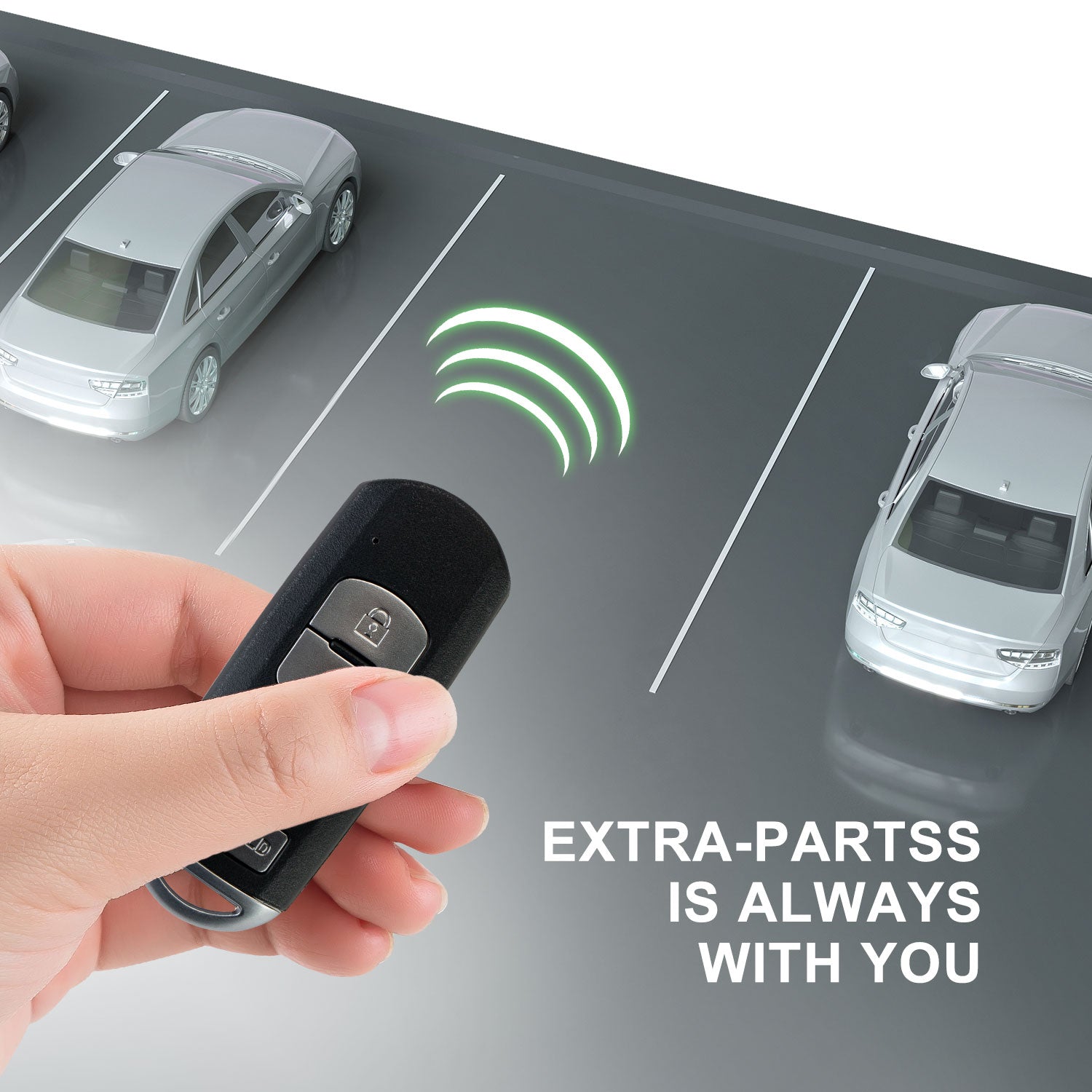 Lots of 10 Extra-Partss Remote Car Key Fob Replacement for WAZSKE13D01 fits 2014 2015 2016 2017 2018 Mazda 3 6