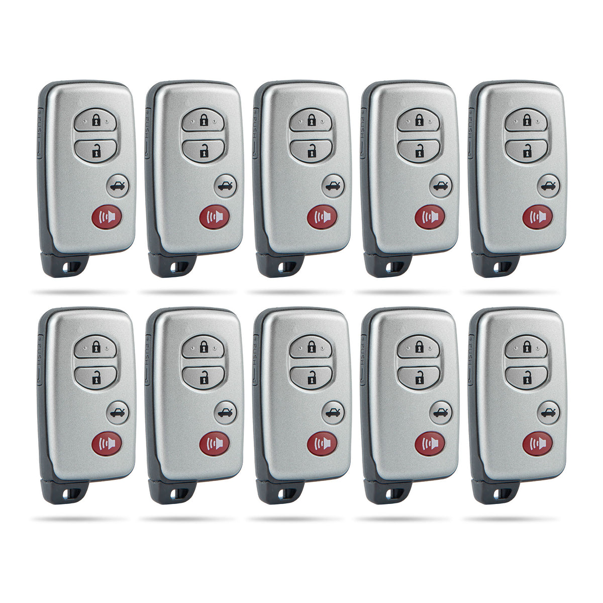 Lots of 10 Smart Car Key Fob Replacement for Toyota Camry Corolla Avalon Smart Remote HYQ14AAB 0140