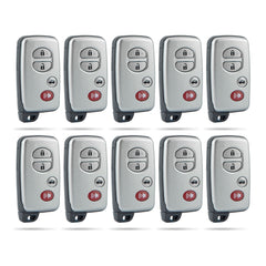 Lots of 10 Smart Car Key Fob Replacement for Toyota Camry Corolla Avalon Smart Remote HYQ14AAB 0140