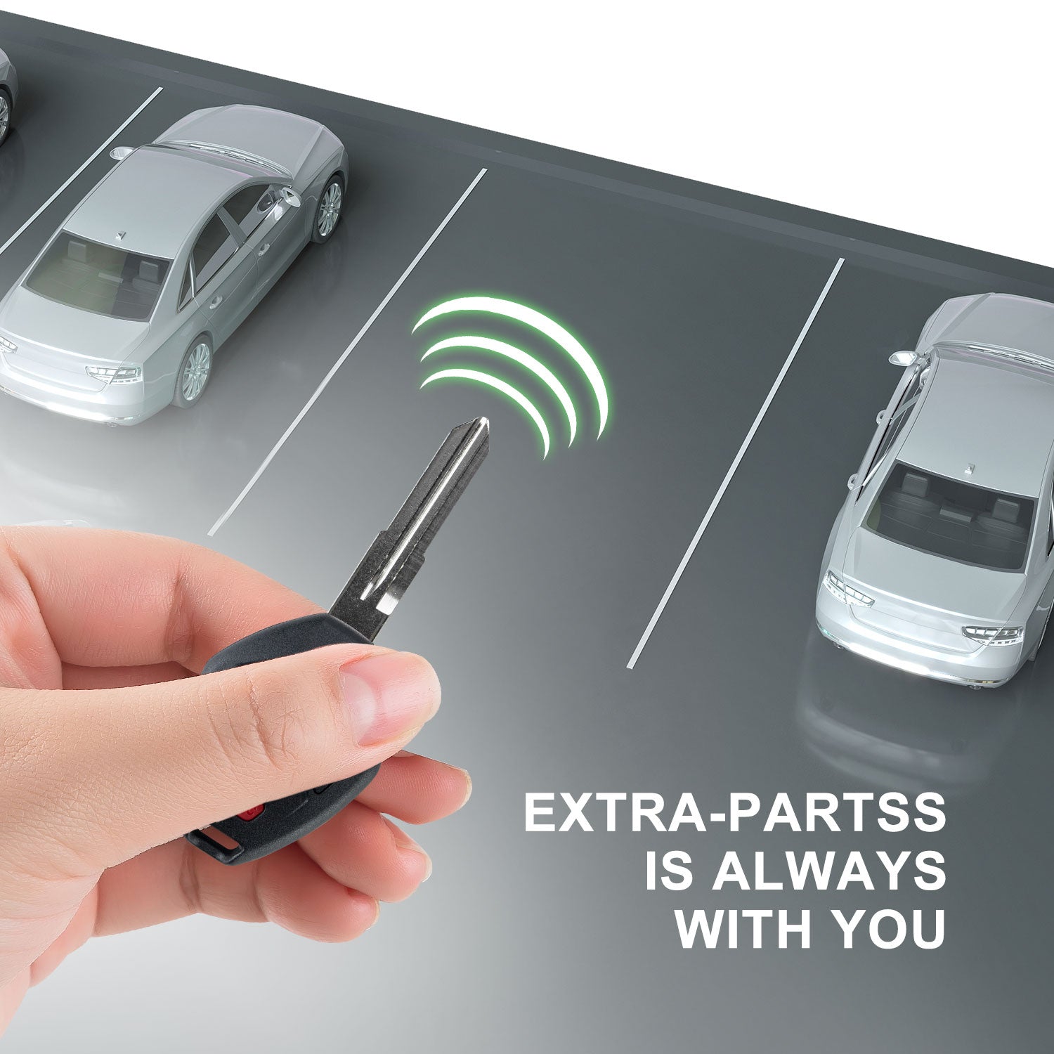 Extra-Partss Car Remote Fob Replacement for Mitsubishi OUCG8D-625M-A 6370A148 fits 2007 2008 2009 2010 2011 2012 2013 2014 2015 2016 Outlander