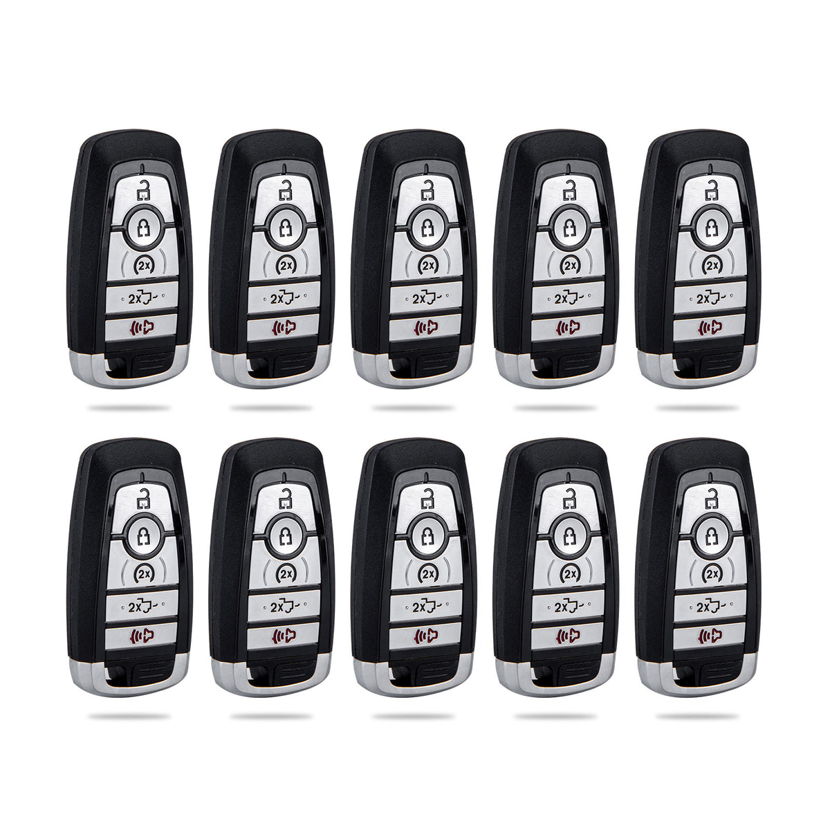Lots of 10 Smart Car Key Fob Replacement for Ford F150 F250 F350 F450 F550 fits 2018 2019 2020 Proximity 5 Button Remote M3N-A2C93142600 164-R8166