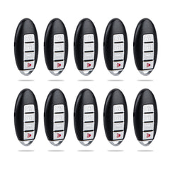 Lots of 10 Smart Car Key Fob Replacement for Nissan KR55WK48903 fits 2007 2008 2009 2010 2011 2012 2013 Altima Proximity 4 Button Remote