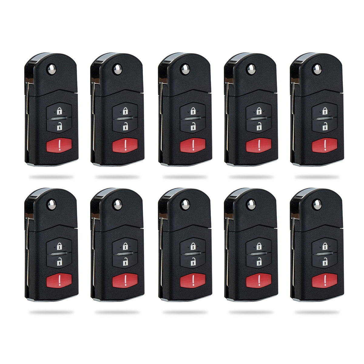 Lots of 10 Remote Car Key Fob Replacement for KPU41788 fits 2005 2006 2007 2008 2009 2010 Mazda 6