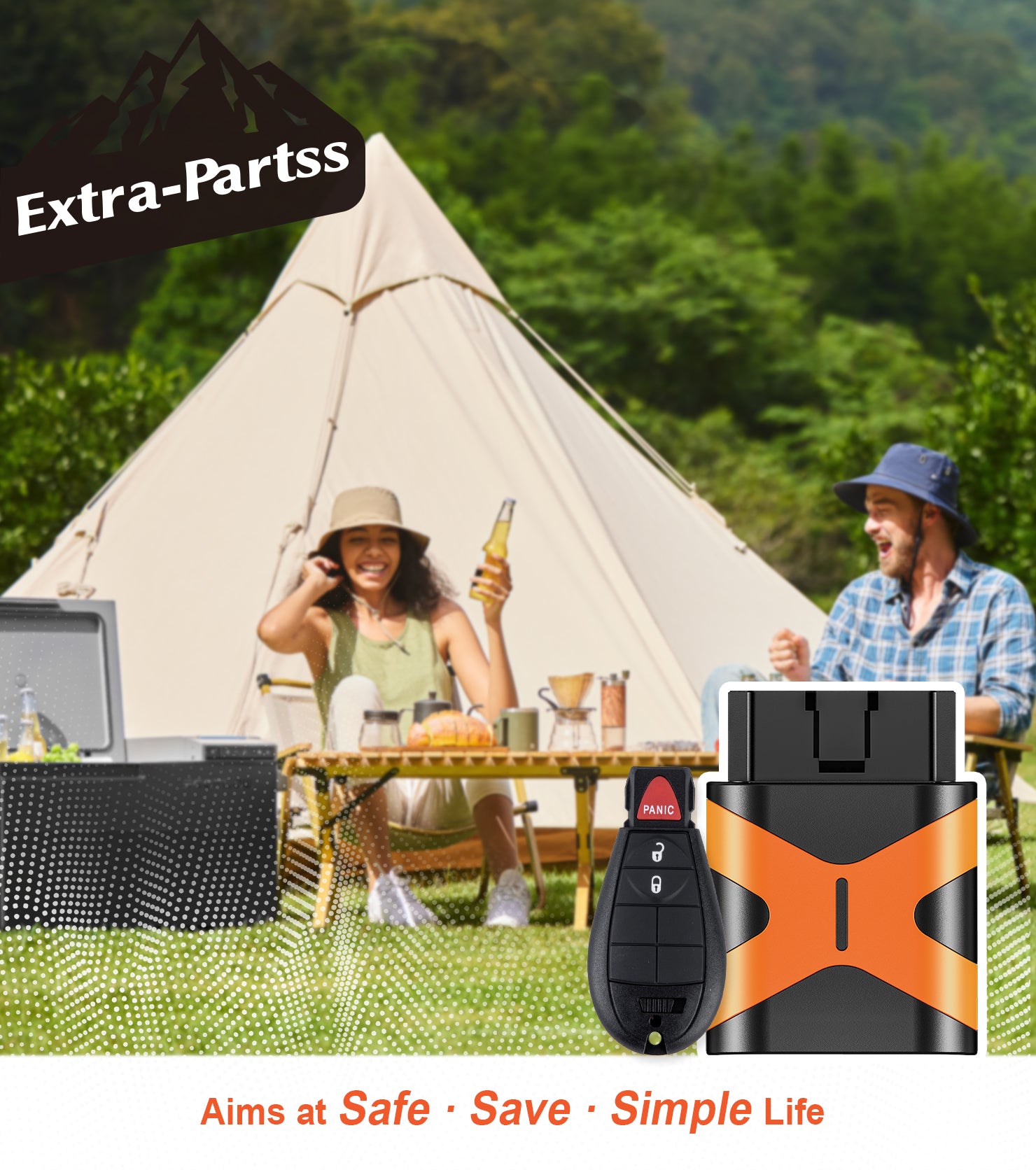 Extra-Partss Simple OBD Key Kit for Dodge IYZ-C01C or M3N5WY783X fits Grand Caravan 2008 2009 2010 2011 2012 2013 2014 2015 2016 2017 2018 2019 2020