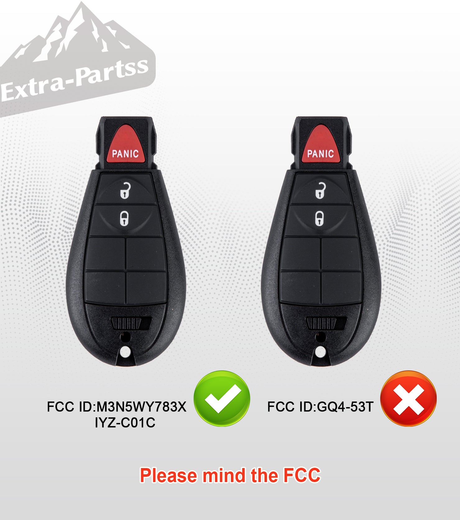 Extra-Partss Simple OBD Key Kit for Dodge IYZ-C01C or M3N5WY783X fits Grand Caravan 2008 2009 2010 2011 2012 2013 2014 2015 2016 2017 2018 2019 2020