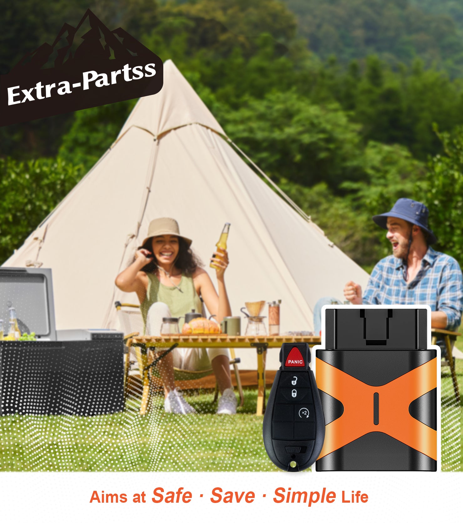 Extra-Partss Key Programmer and Remote Fob Replacement for Dodge IYZ-C01C or M3N5WY783X fit Grand Caravan 2008 2009 2010 2011 2012 2013 2014 2015 2016