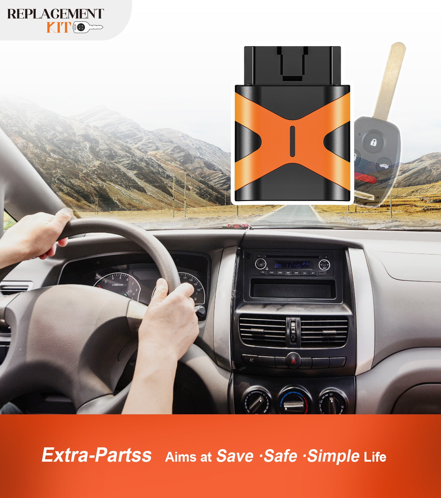 Extra-Partss Simple Key Replacement Kit for Honda KR55WK49308 fits Accord 4 Doors Sedan 2008 2009 2010 2011 2012