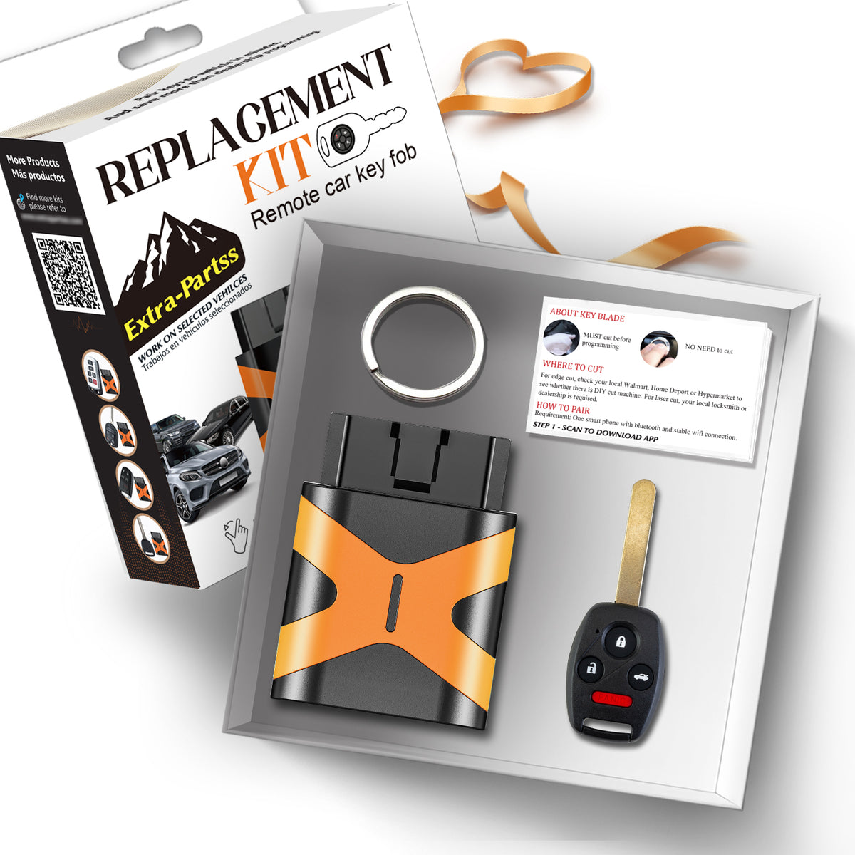 Extra-Partss Simple Key Replacement Kit for Honda KR55WK49308 fits Accord 4 Doors Sedan 2008 2009 2010 2011 2012