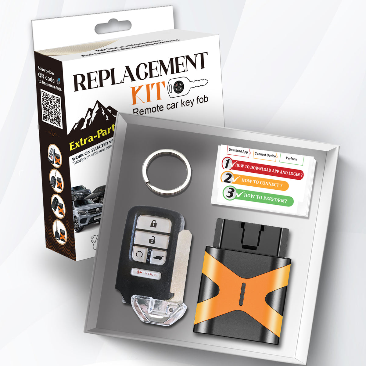 Extra-Partss Simple Key Replacement for Honda CRV CR-V 2017 2018 2019 2020 KR5V2X