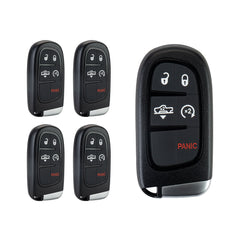 Lots of 5 Extra-Partss Remote Car Key Fob Replacement for Dodge GQ4-54T fits 2013 2014 2015 2016 2017 2018 2019 Ram 1500 2500 3500 5Btn