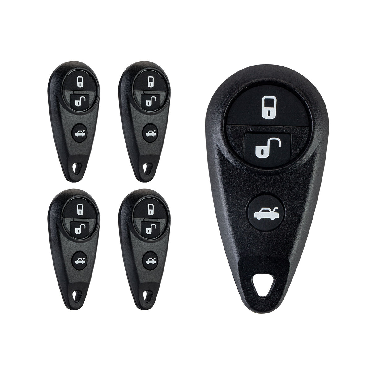 Lots of 5 Extra-Partss Remote Car Key Fob Replacement for Subaru NHVWB1U711 fits 2005 2006 2007 Impreza Forestor 4 Btn