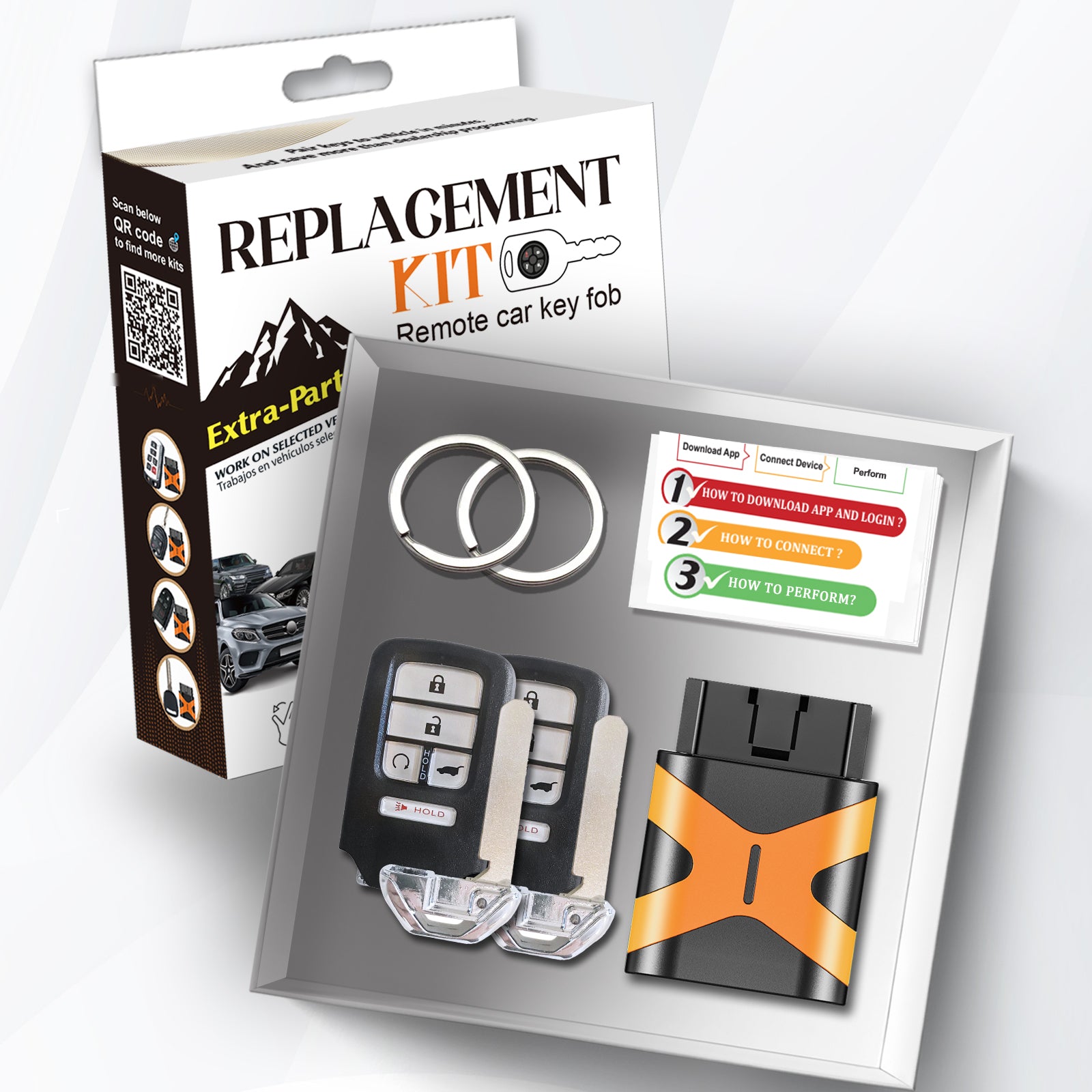 Extra-Partss Simple Key Replacement for Honda CRV CR-V 2017 2018 2019 2020 KR5V2X