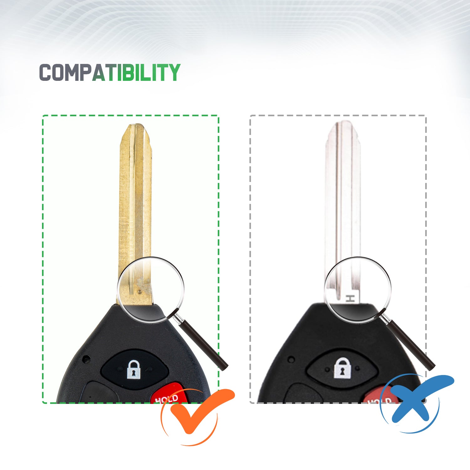 Extra-Partss Keyless Remote Car Key Fob Replacement for Toyota 2006-2010 RAV4/2007-2012 Yaris/2008-2013 Scion XB 3 Buttons HYQ12BBY 89070-42660 89070-42670