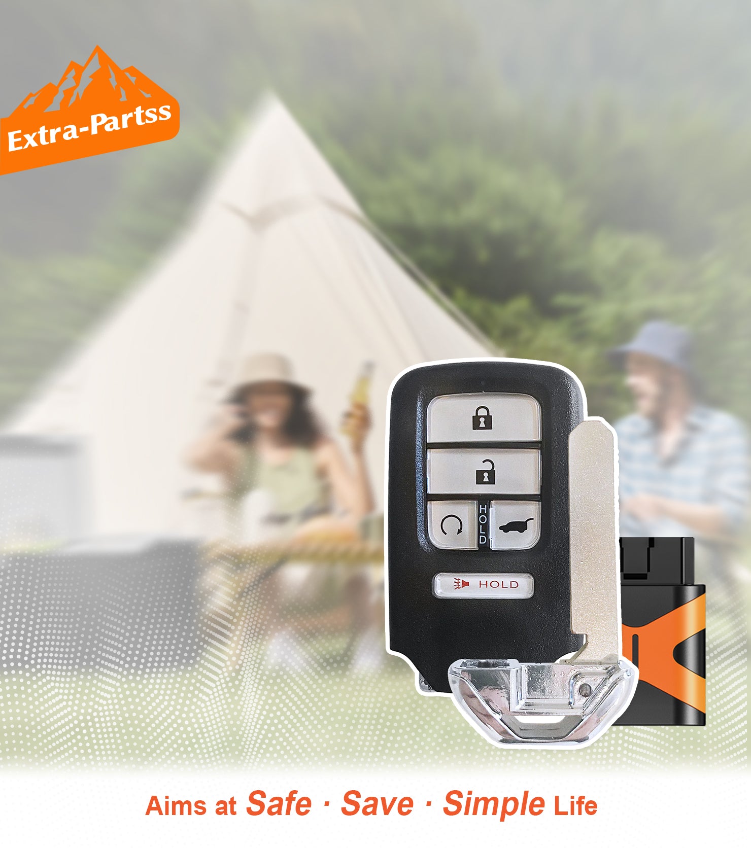 Extra-Partss Simple Key Replacement for Honda CRV CR-V 2017 2018 2019 2020 KR5V2X