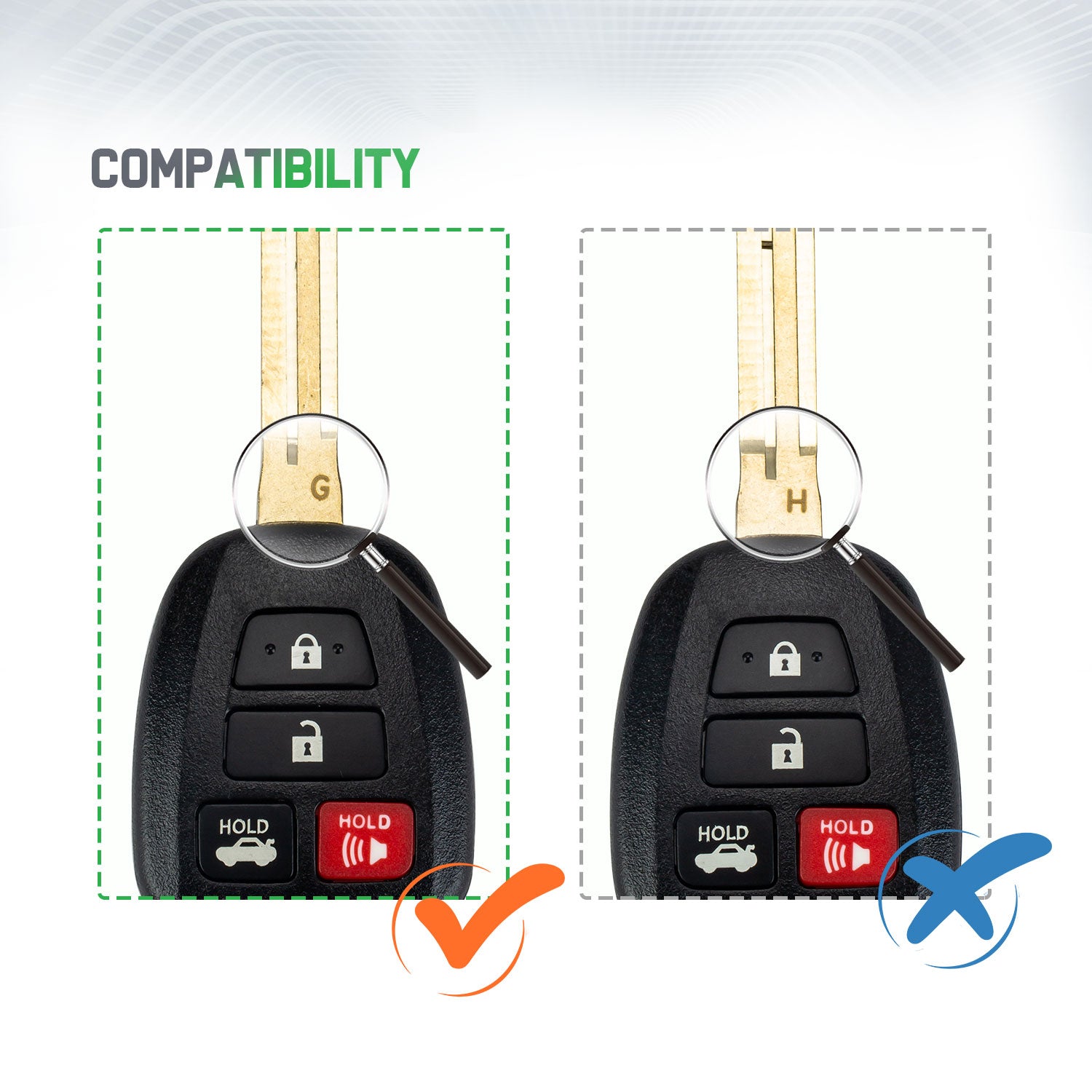 Extra-Partss Remote Car Key Fob Replacement for 2012 2013 2014 Toyota Camry HYQ12BDM G Chip