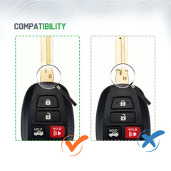 Extra-Partss Remote Car Key Fob Replacement for 2012 2013 2014 Toyota Camry HYQ12BDM G Chip
