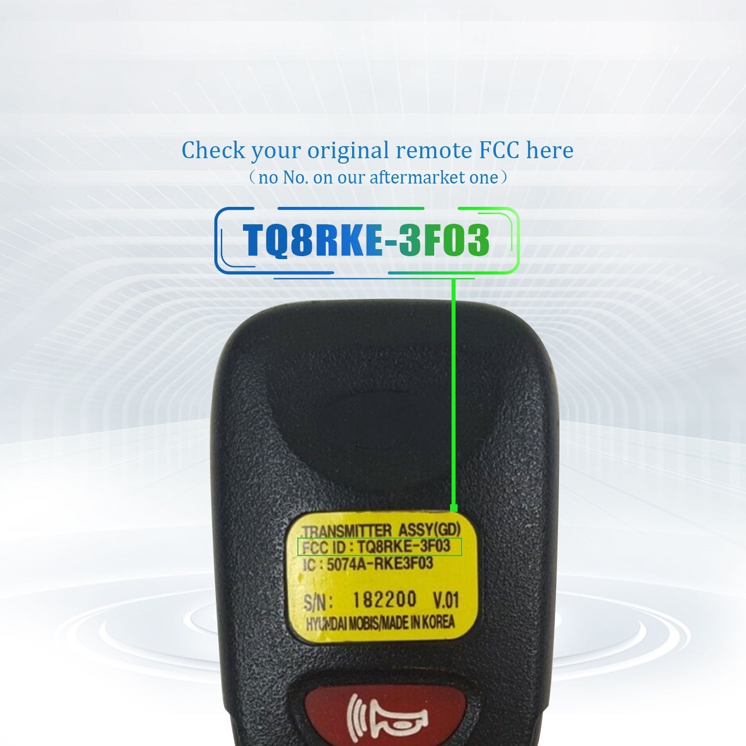 Lots of 10 Remote Car Key Fob Replacement for Hyundai TQ8RKE-3F03 fits 2011 2012 2013 2014 Accent