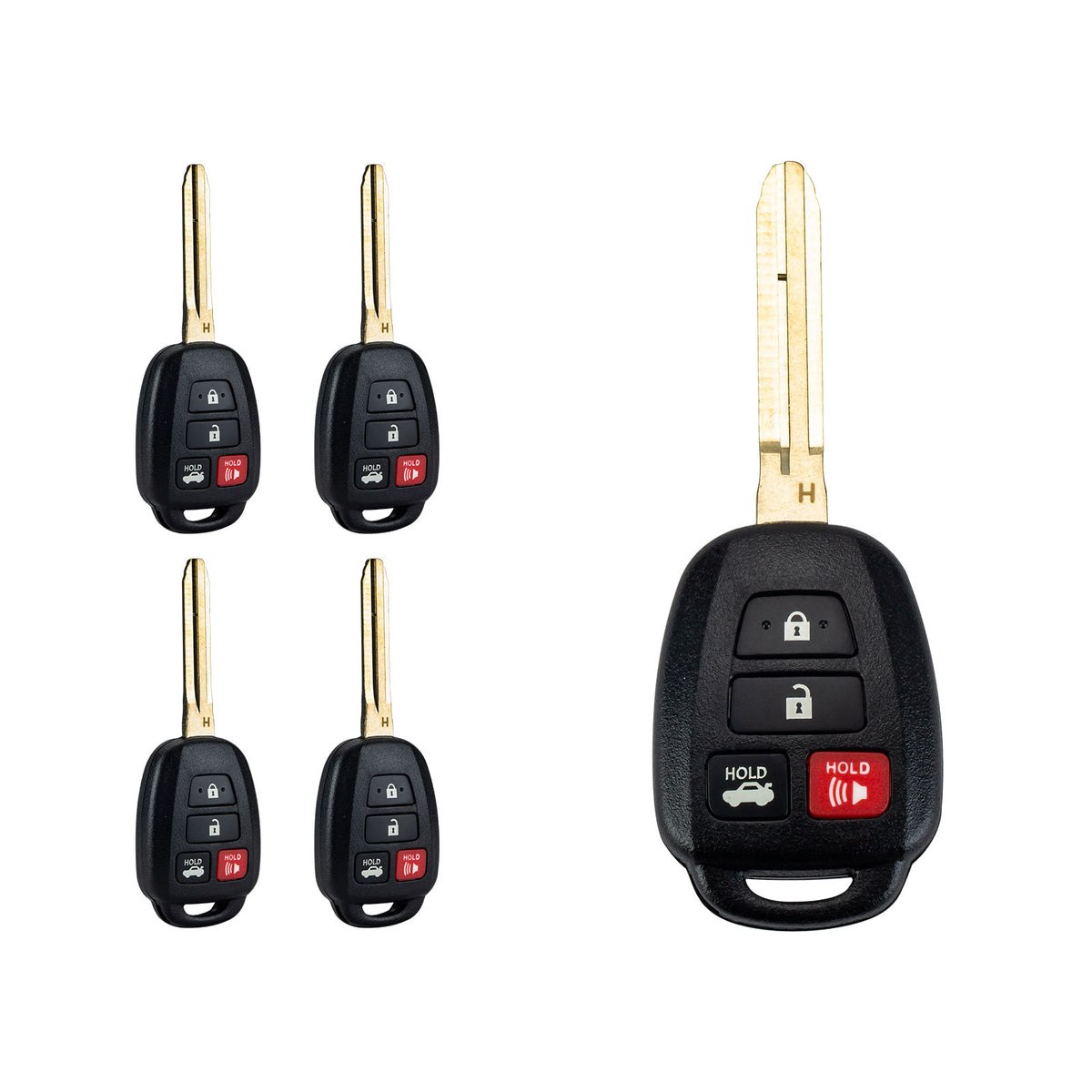 Lots of 5 Remote Car Key Fob Replacement for 2014 2015 2016 2017 Toyota Corolla HYQ12BEL H Chip