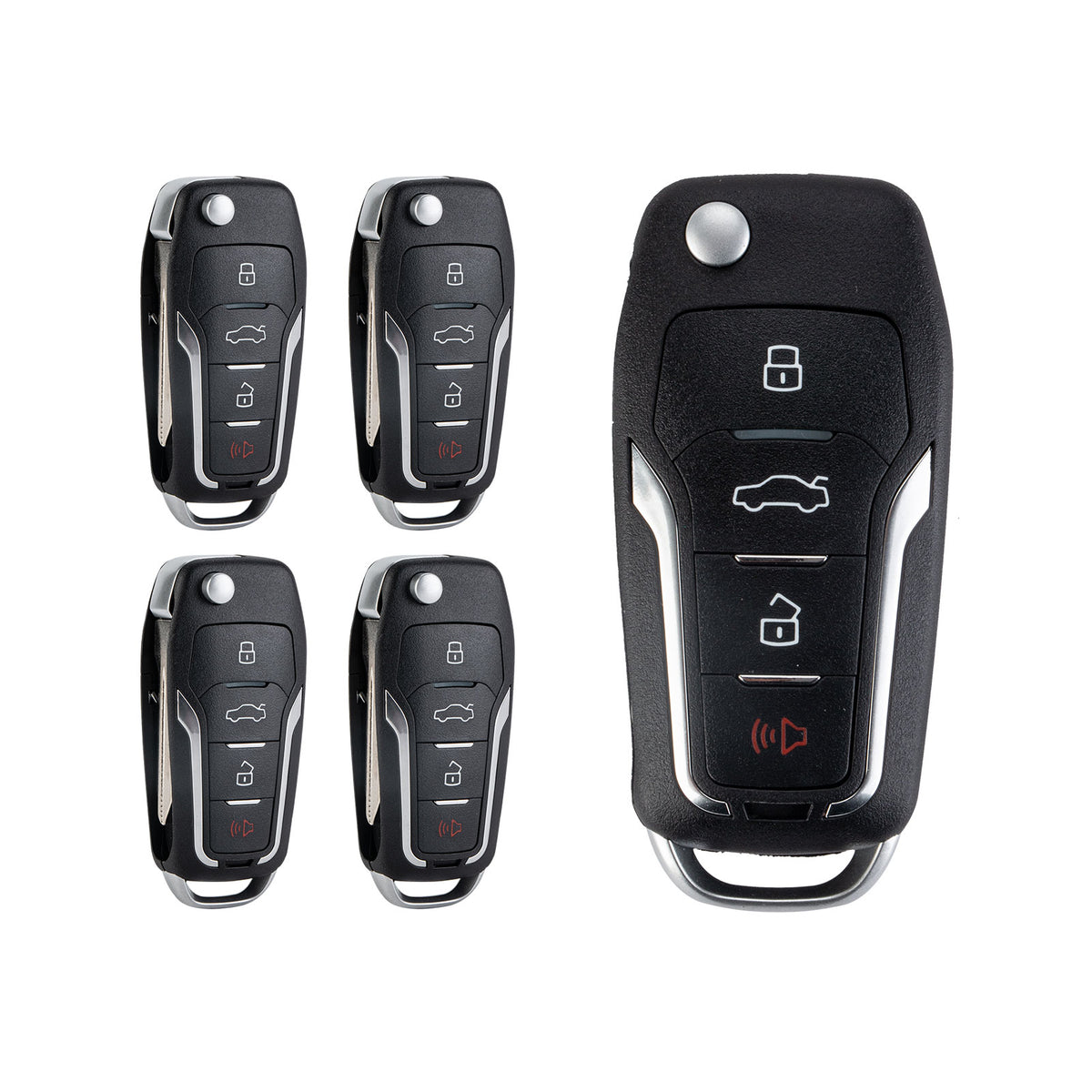 Lots of 5 Extra-Partss Remote Car Key Fob Replacement for CWTWB1U345 CWTWB1U212 CWTWB1U331 fits Ford Lincoln Mercury 315Mhz 4D63-80 Chip