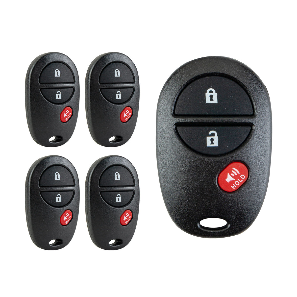 Lots of 5 Remote Car Key Fob Replacement for Toyota GQ43VT20T fits 2004-2017 Sienna