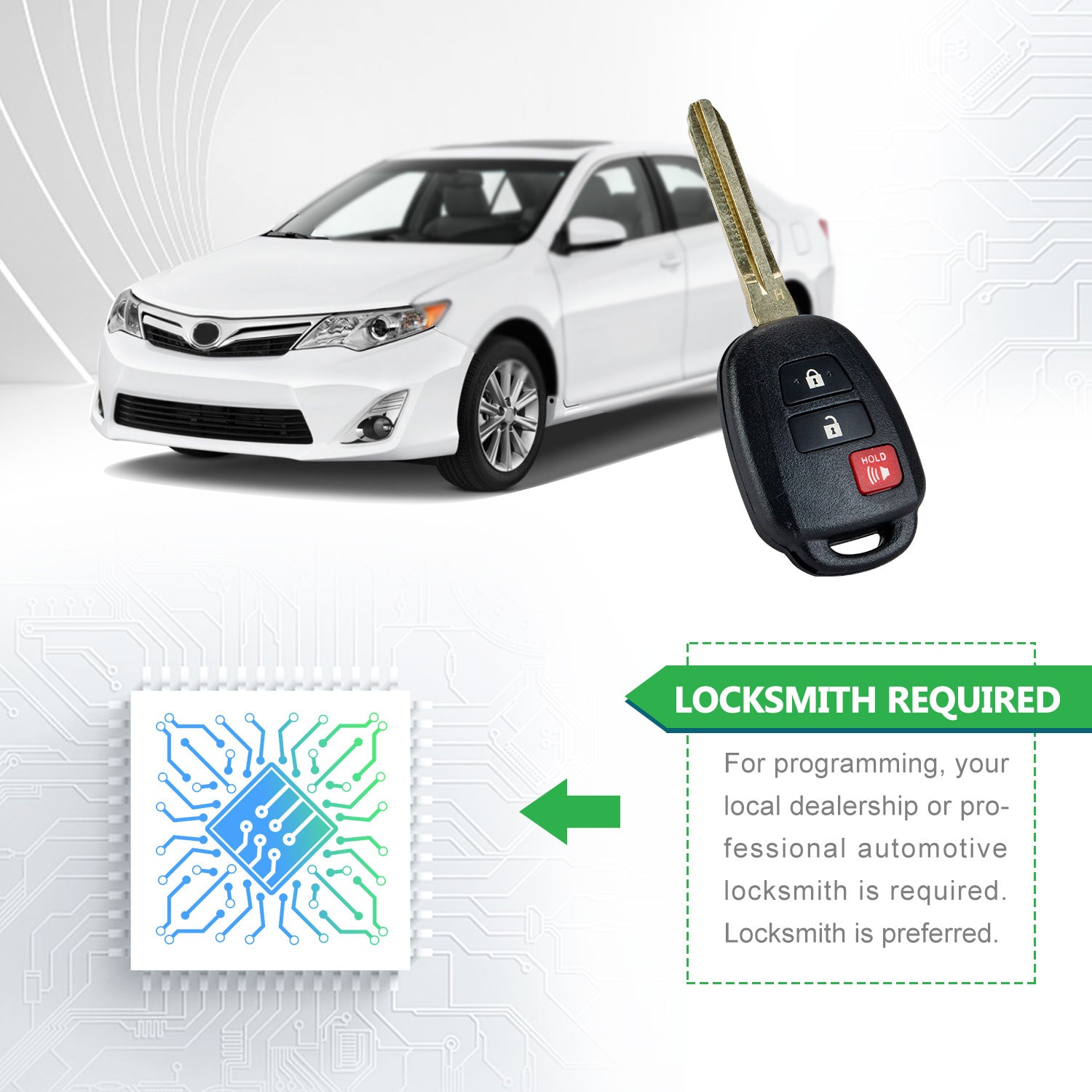 Lots of 5 Remote Car Key Fob Replacement for 2014 2015 2016 Toyota Prius HYQ12BEL H Chip