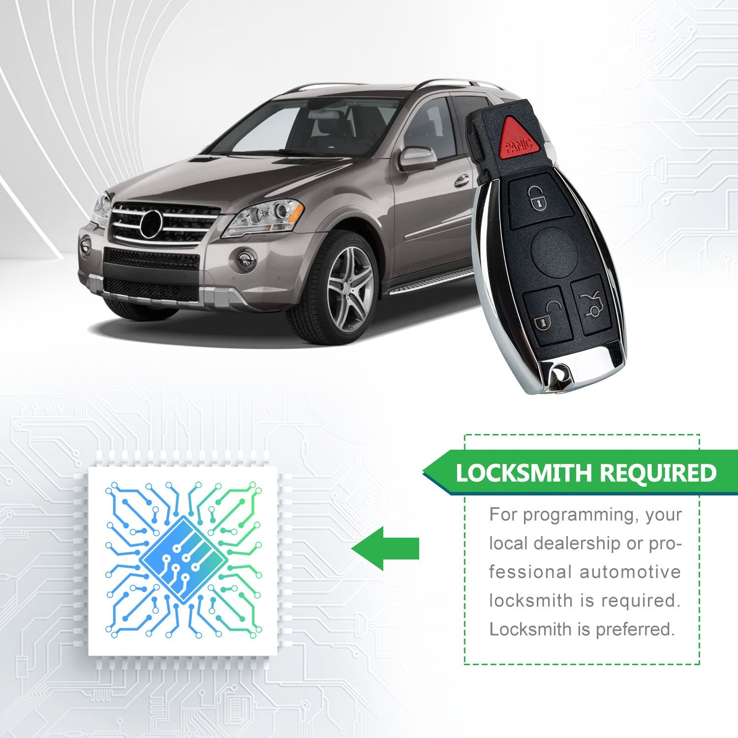 2 Replacement for Mercedes-Benz IYZ3312 Keyless Entry Remote Car Key Fob Control 2 Replacement for Mercedes-Benz IYZ3312 Keyless Entry Remote Car Key Fob Control