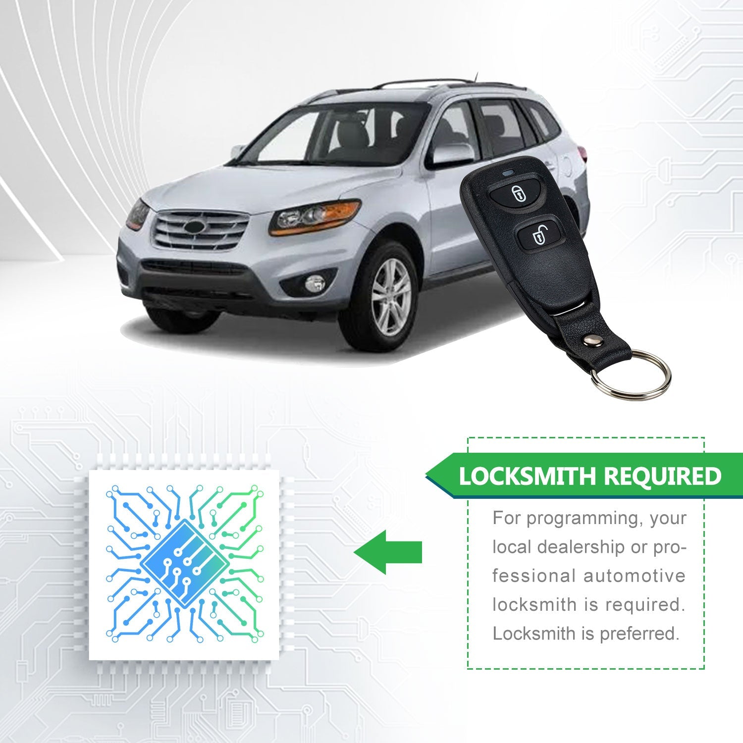 Lots of 10 Remote Car Key Fob Replacement for Hyundai PINHA-T038 fits 2007 2008 2009 2010 2011 2012 Santa Fe