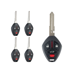Lots of 5 Extra-Partss Car Remote Fob Replacement for Mitsubishi OUCG8D-620M-A with Wide Right-Blade fits 2008 2009 2010 2011 2012 Galant Eclipse