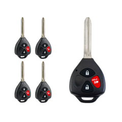 Lots of 5 Keyless Remote Car Key Fob Replacement for Toyota 2006-2010 RAV4/2007-2012 Yaris/2008-2013 Scion XB 3 Buttons HYQ12BBY 89070-42660 89070-42670