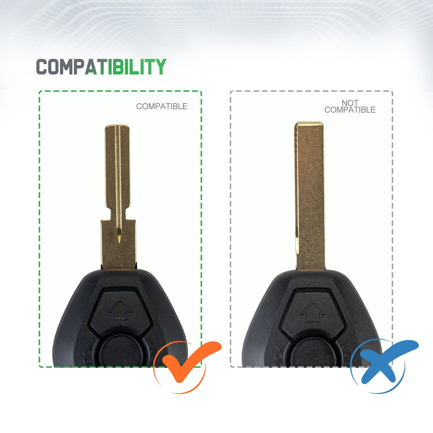Extra-Partss Remote Car Key Fob Replacement for LX8 FZV fits 1997 1998 318i 1997 318is