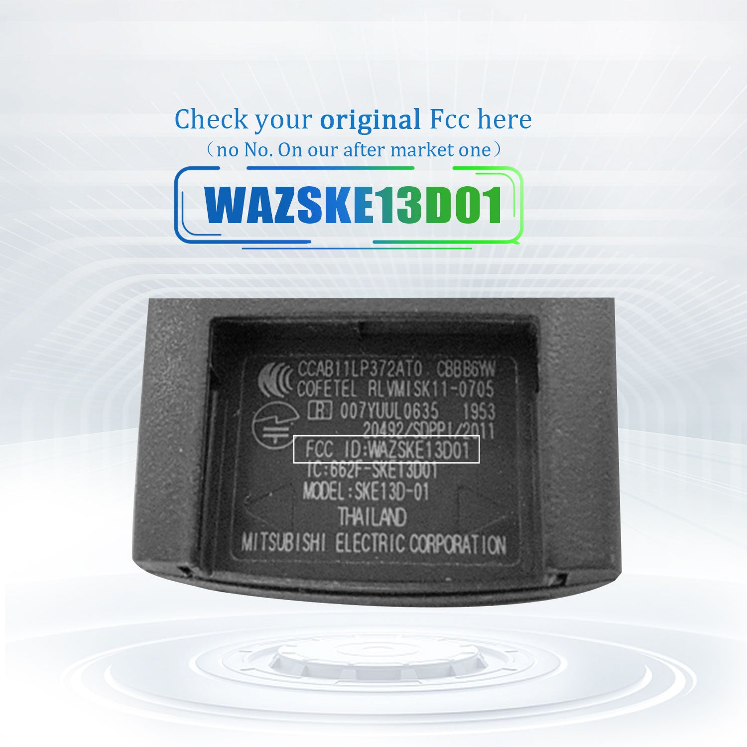 Extra-Partss Remote Car Key Fob Replacement for WAZSKE13D01 fits 2017 2018 2019 Mazda CX-5 CX-9