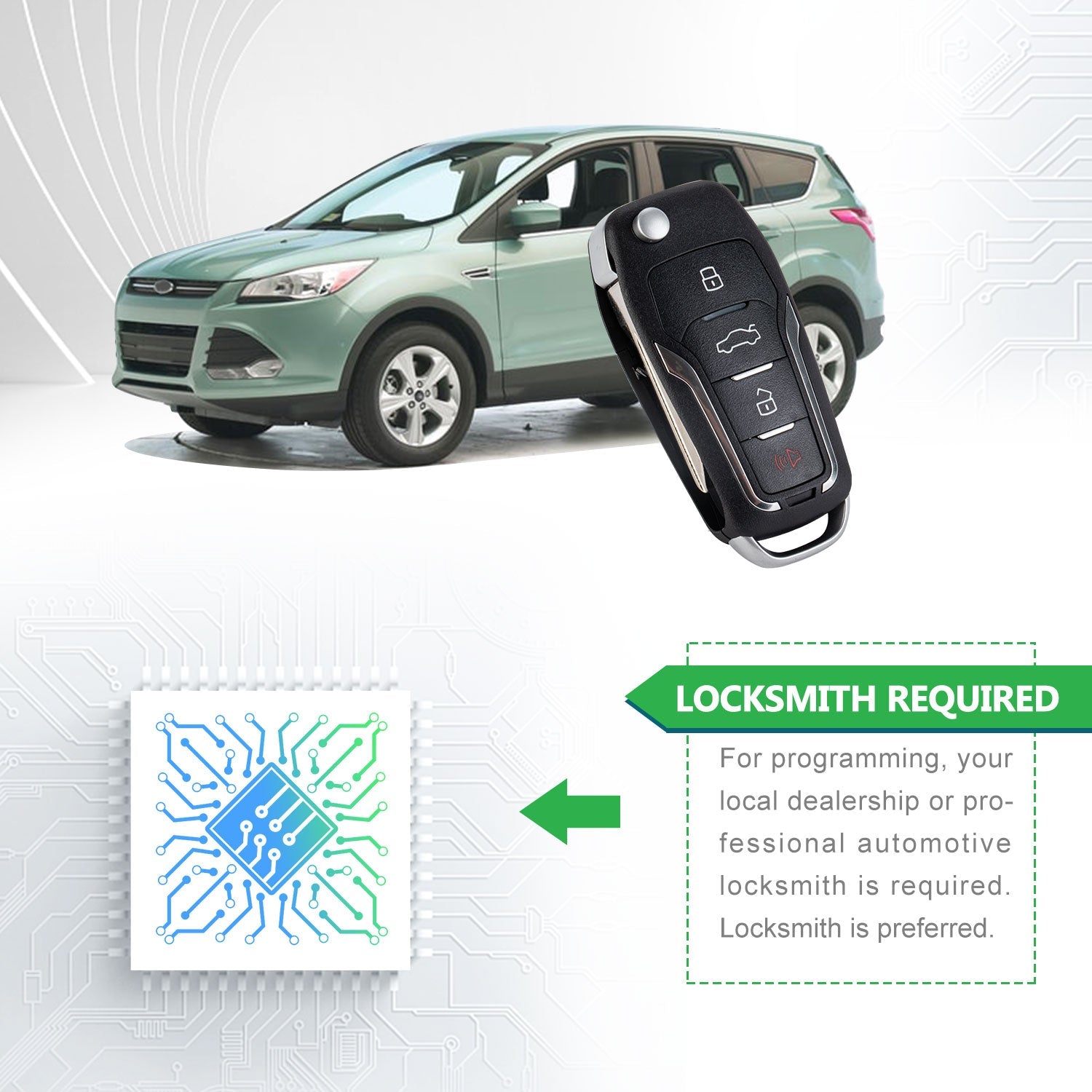 Lots of 5 Extra-Partss Remote Car Key Fob Replacement for CWTWB1U345 CWTWB1U212 CWTWB1U331 fits Ford Lincoln Mercury 315Mhz 4D63-80 Chip