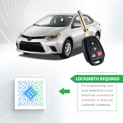 Lots of 5 Remote Car Key Fob Replacement for 2014 2015 2016 2017 Toyota Corolla HYQ12BEL H Chip