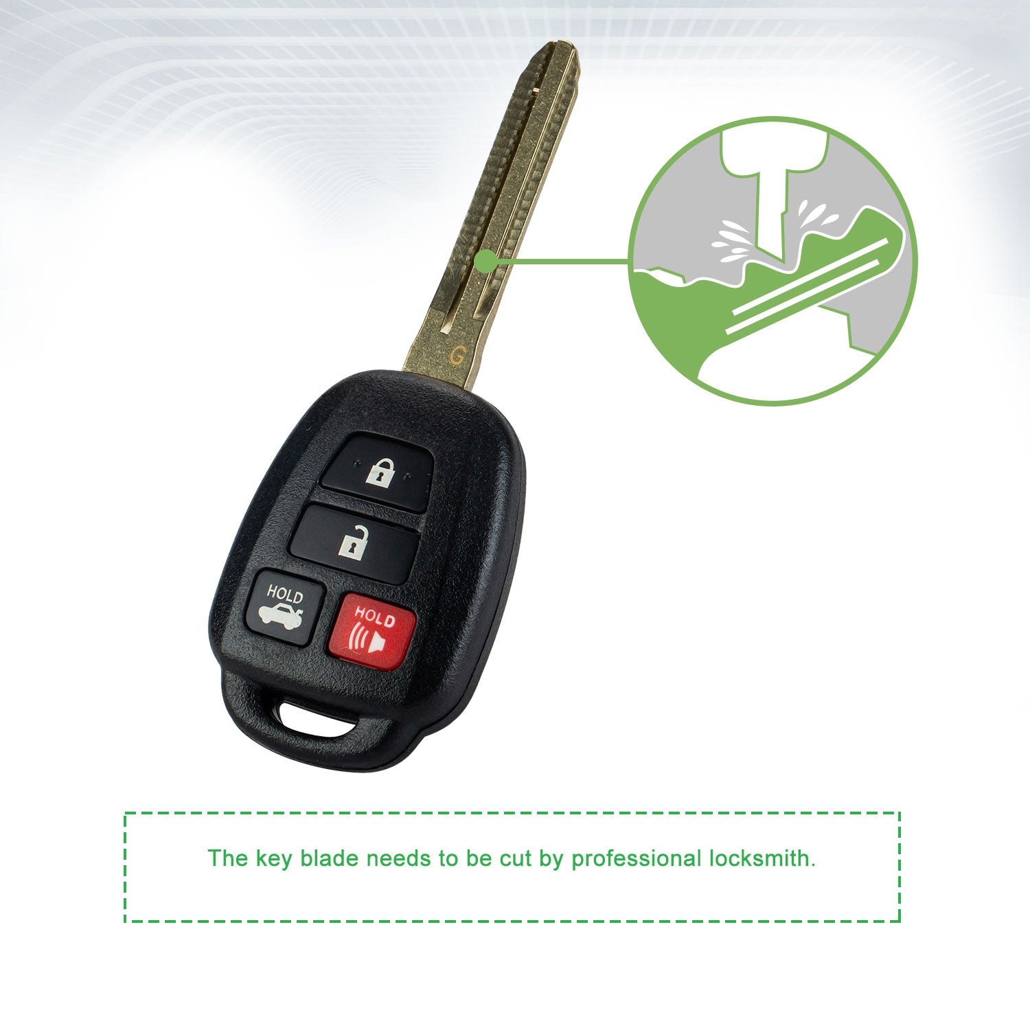 Extra-Partss Remote Car Key Fob Replacement for 2012 2013 2014 Toyota Camry HYQ12BDM G Chip
