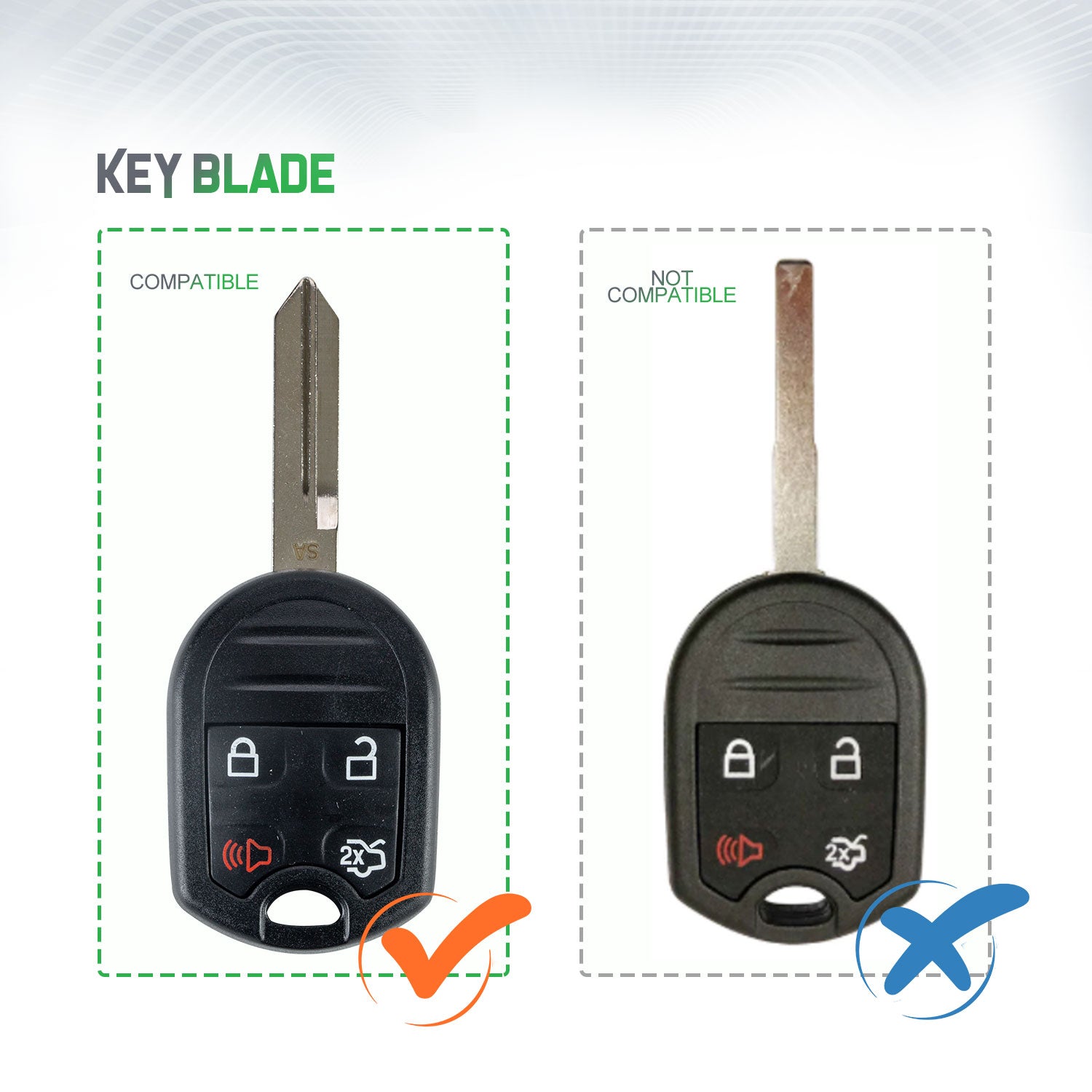 Lots of 10 Extra-Partss Remote Car Key Fob Replacement for Ford CWTWB1U793 fits Mustang Escape 2005 2006 2007 2008 2009 2010 2011 2012
