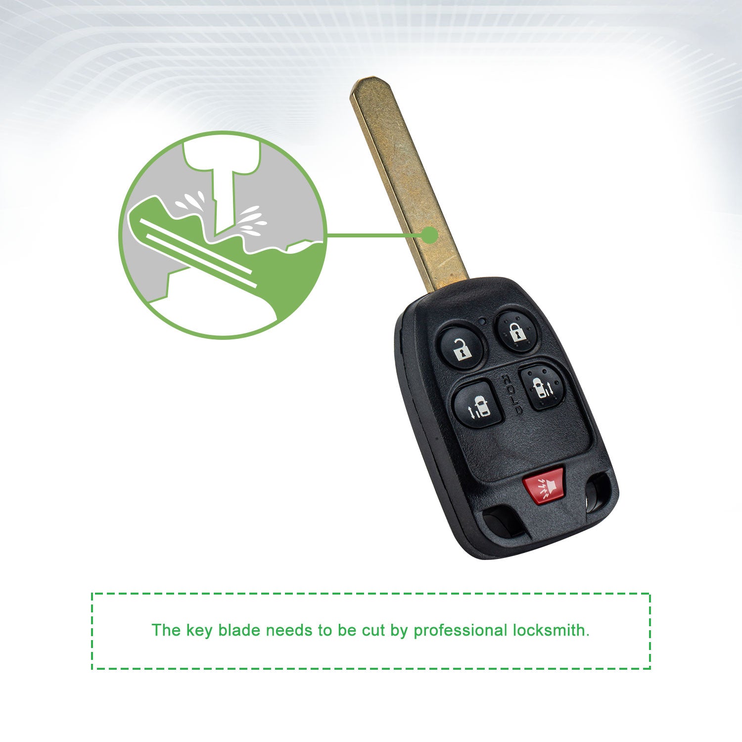 Lots of 10 Remote Car Key Fob Replacement for Honda N5F-A04TAA fits 2011 2012 2013 2014 Odyssey 5 Button