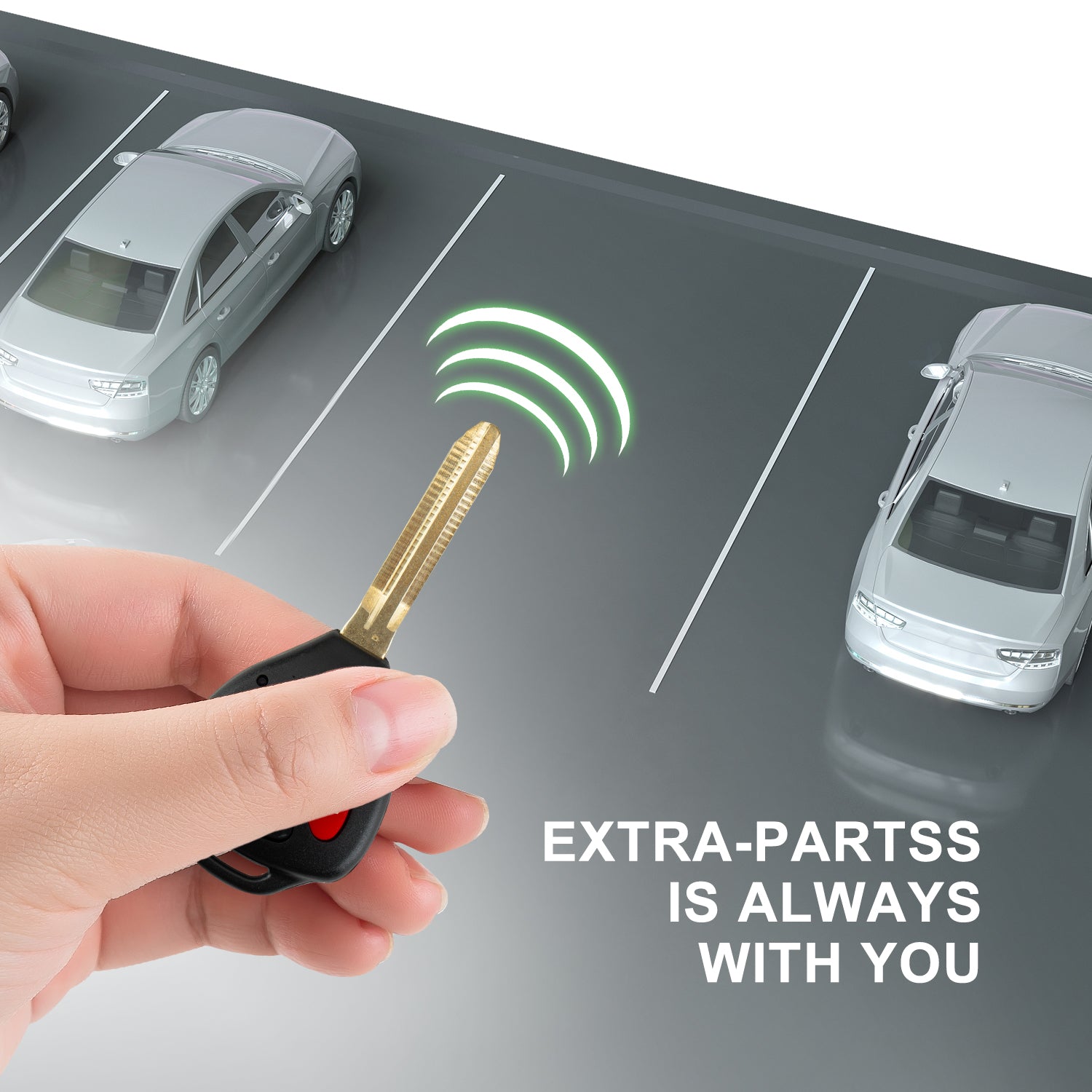 Extra-Partss Keyless Remote Car Key Fob Replacement for Toyota 2007-2010 Camry 4 Buttons HYQ12BBY 89070-06232