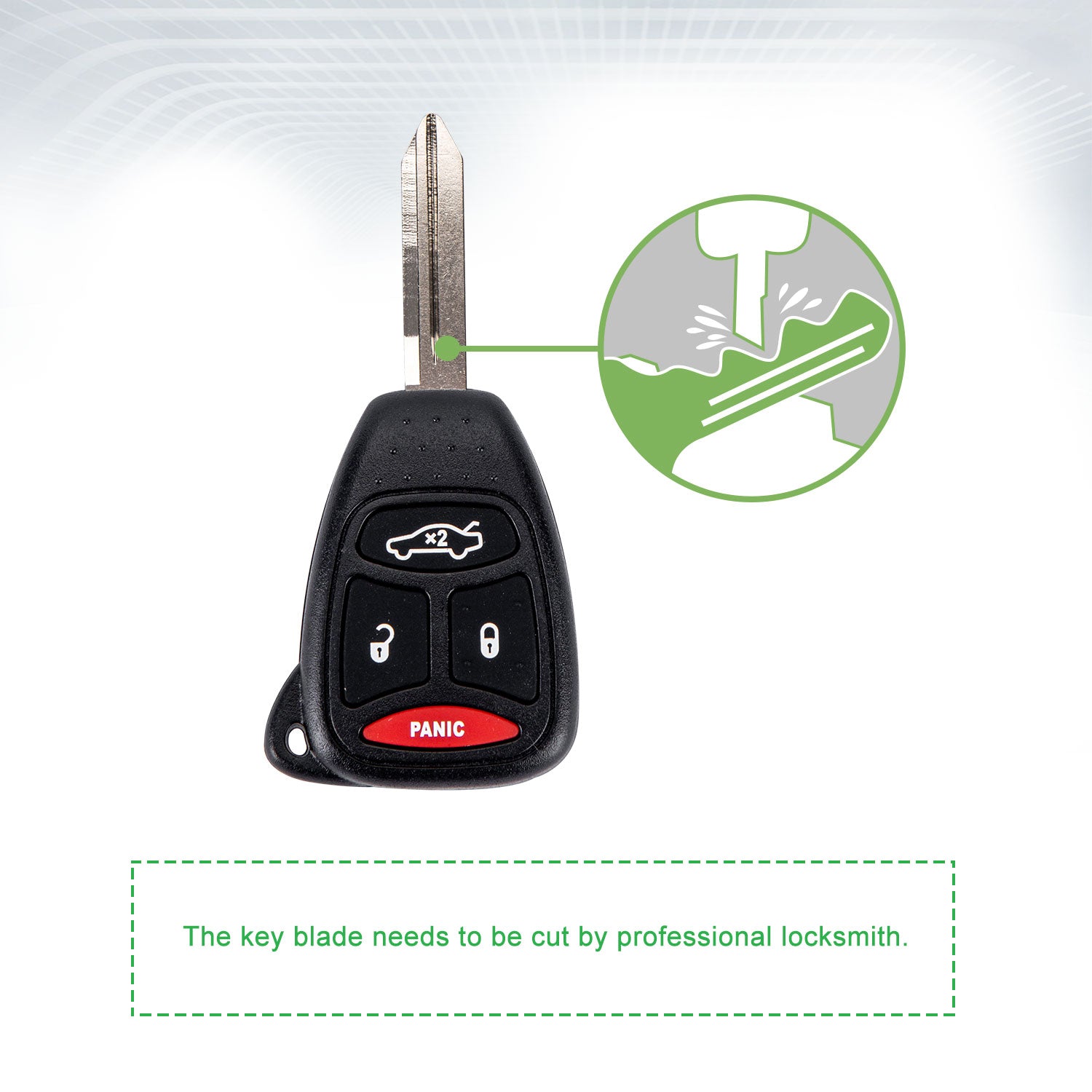 Extra-Partss Car Remote Fob Replacement for KOBDT04A fits 2006 2007 2008 2009 Dodge Durango