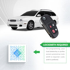 Lots of 5 Extra-Partss Remote Car Key Fob Replacement for Jaguar NHVWB1U241 CWTWB1U243 fits 2002 2003 2004 2005 2006 2007 2008 X-Type S-Type