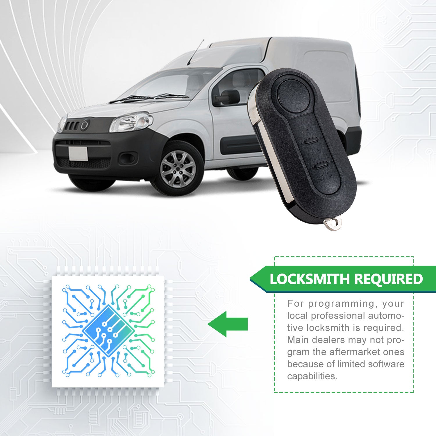 Extra-Partss Remote Car Key Fob Replacement for RX2TRF198 fits Ram ProMaster 1500 2500 3500 2015 2016 2017 2018 2019